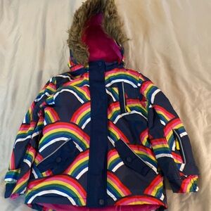 All-Weather Waterproof Coat
College Navy Rainbows, 6-7 years